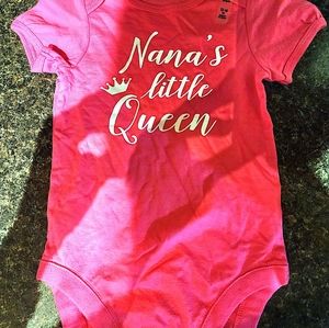 Childrens place onseie never worn still has tags size 12-18 months says " Nanas